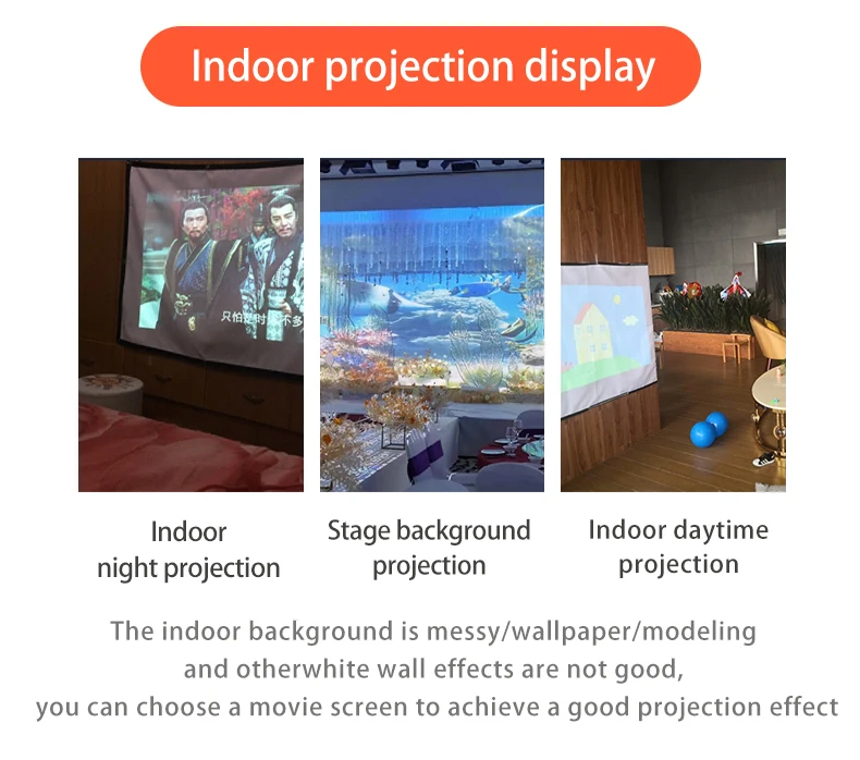VEIDADZ 60-200 inch Portable Foldable Projector Screen High Density White No Creases Soft Projection Screen 16:9 Indoor Outdoor