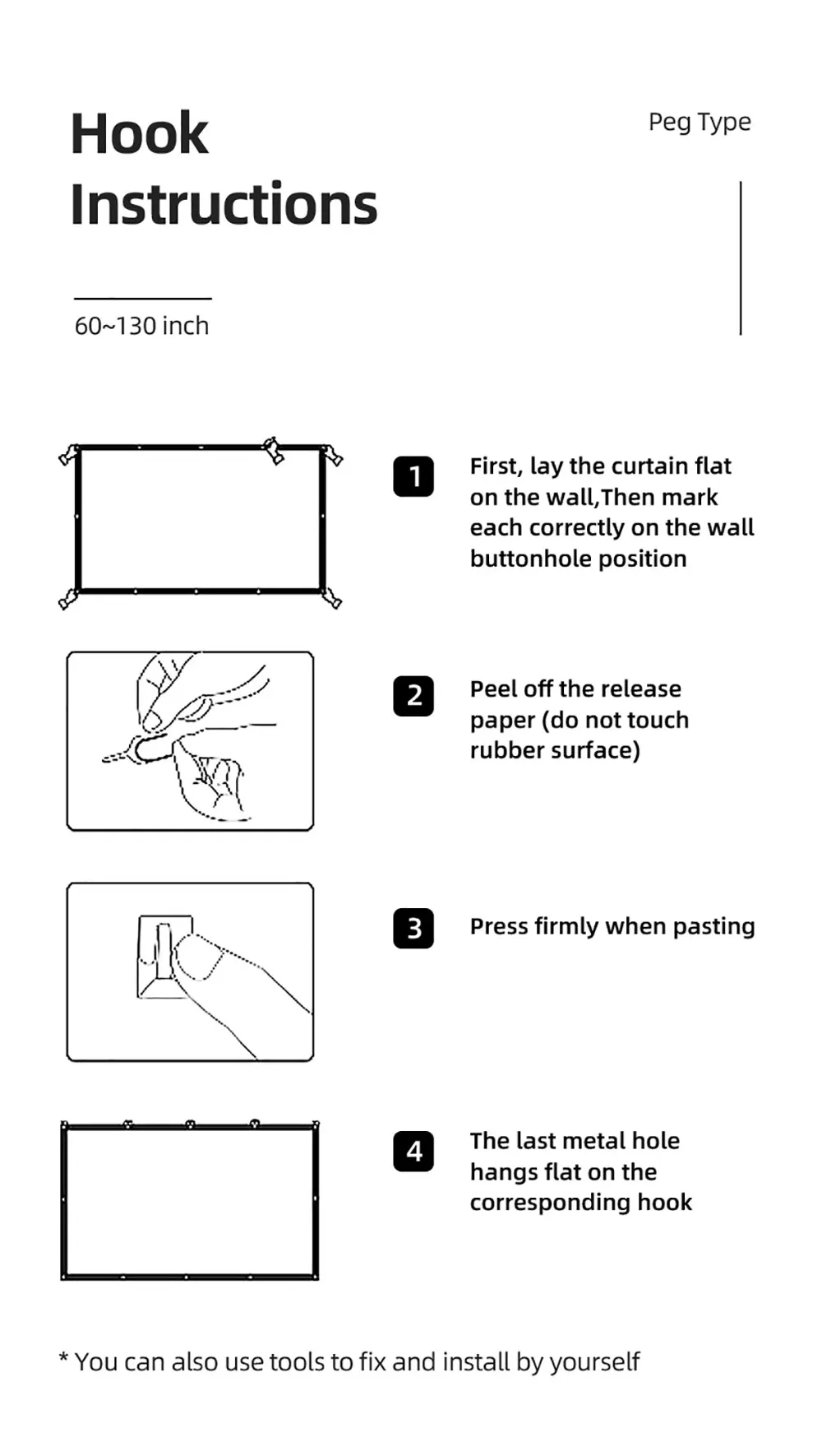 ZHNUWIE Projector Screen White Grid Anti-Light 16:9 Projection Screen For Home 72 84 100 120 133 Inch Portable Reflective Cloth