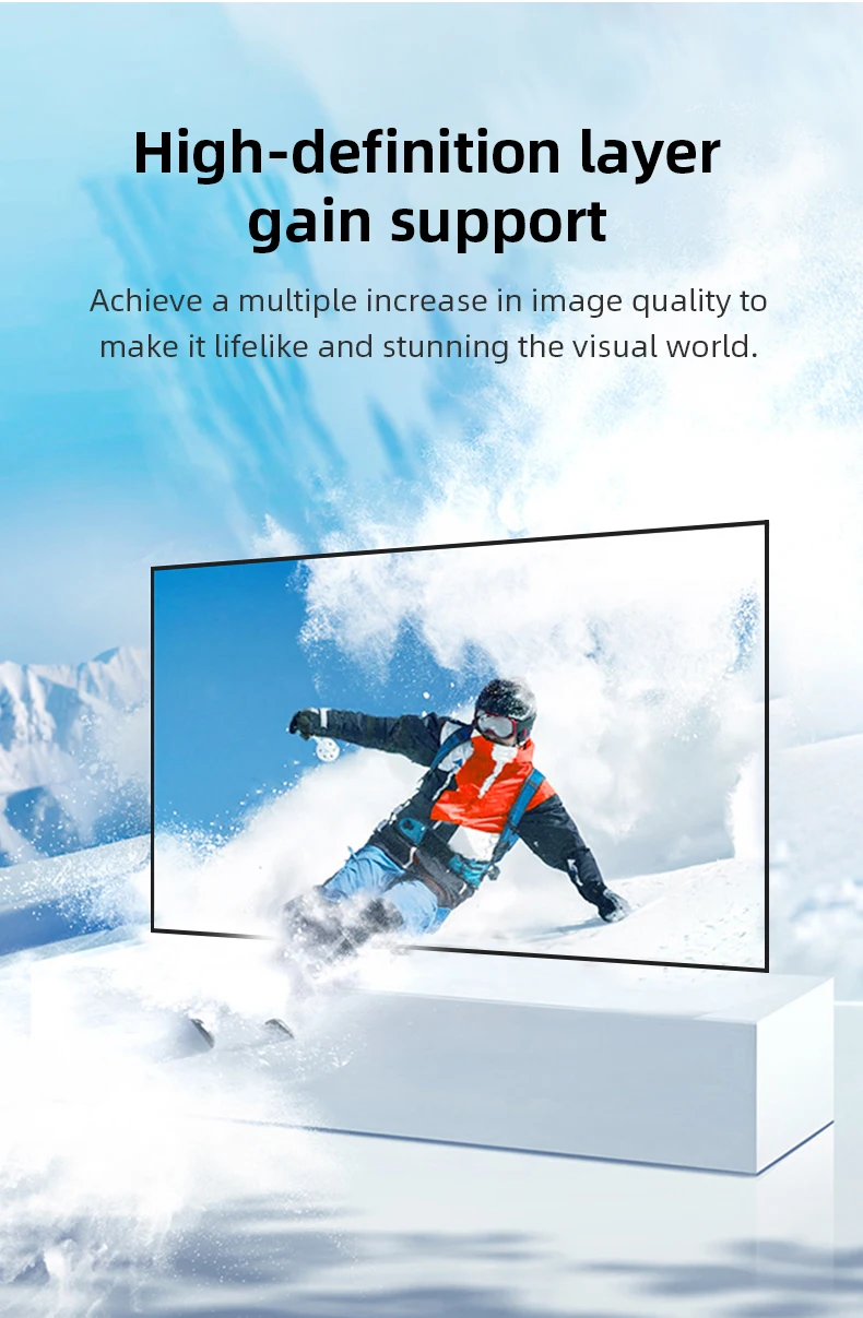 150 Inch 16:9 Foldable Projector Screen 4K 1080P, 160° Wide View Wrinkle Free Projection Screen, No Drill Wall Mount with Hooks