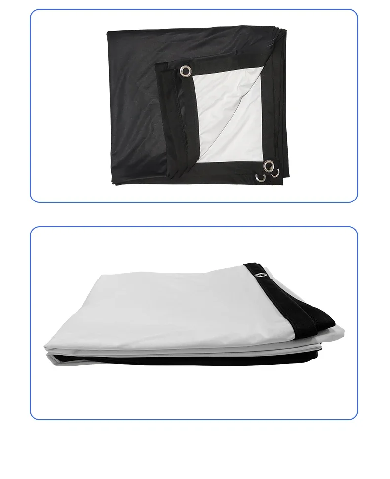 LEJIADA Portable Black Background Milk Silk Projection Screen No Crease Its Effect Is Equivalent to a 60–150 Inch White Wall