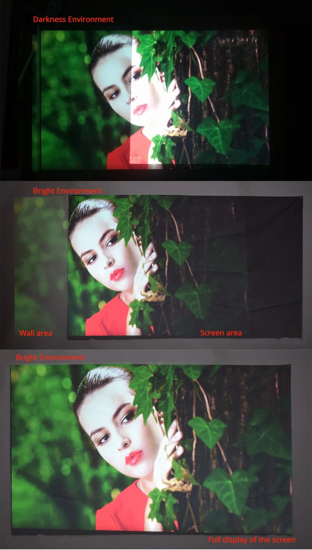 High Brightness Reflective Projector Screen 60 100 120 130 inch 16:9 Fabric Cloth Projection Screen For Espon HY300 Home Beamer