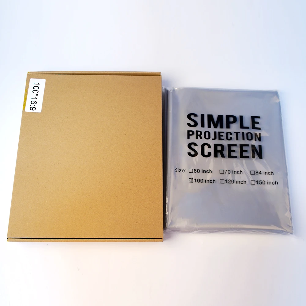 High Brightness Reflective Projector Screen 60 100 120 130 inch 16:9 Fabric Cloth Projection Screen For Espon HY300 Home Beamer