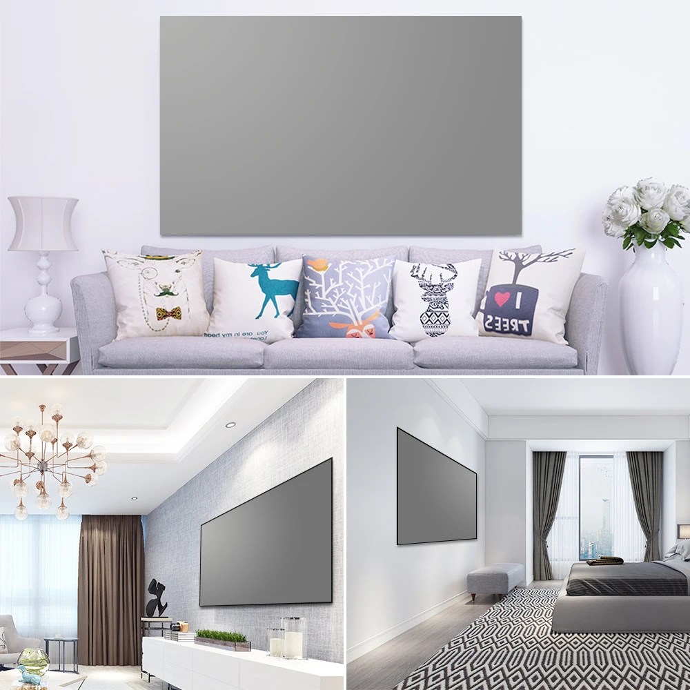 100inch 60 84 120 130 100 inch 16:9 Projector Screen Curtain Reflective for Sony Espon BenQ HY300 HY320 Fabric Projection Screen