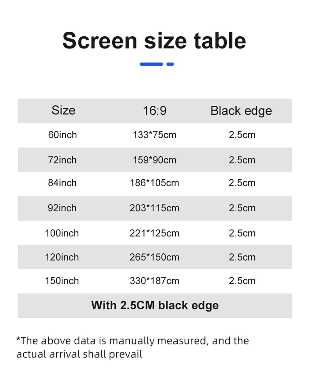 MIXITO Thick 16:9 Ratio Black Background Milk Silk Projector Screen High-definition Outdoor Or Office Or Home Projection Screen