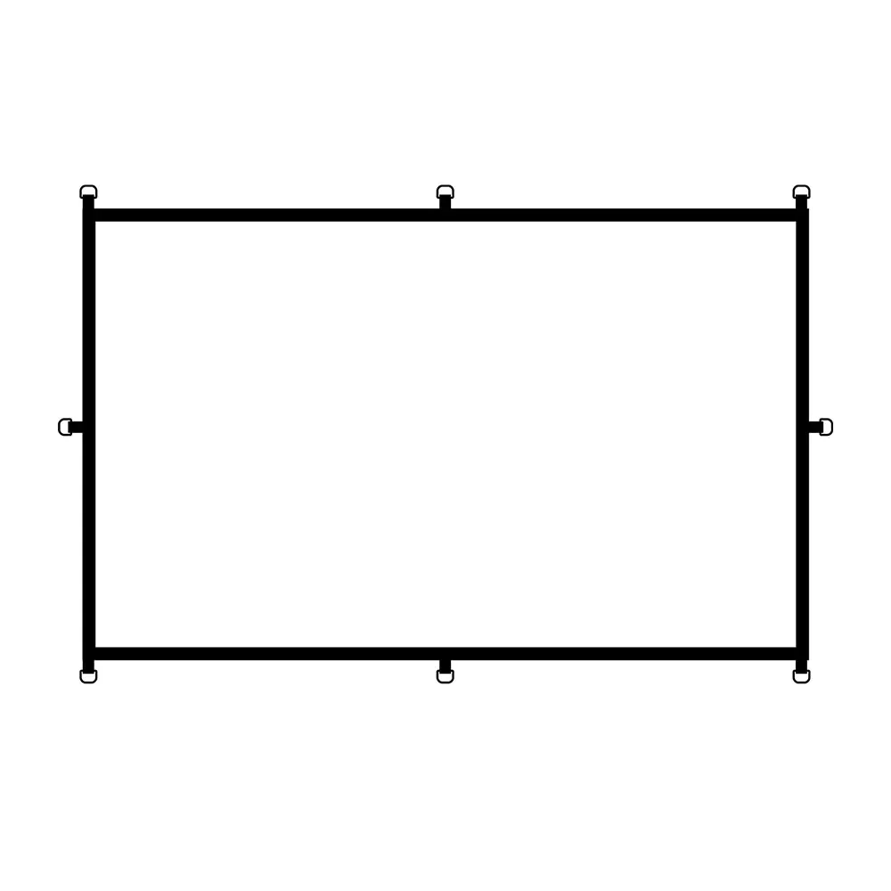MIXITO Foldable Soft Movie Screen D‑Ring & Hook & Loop Mount, High‑Density 16:9 Projector Screen, for Home Theater Outdoor Party