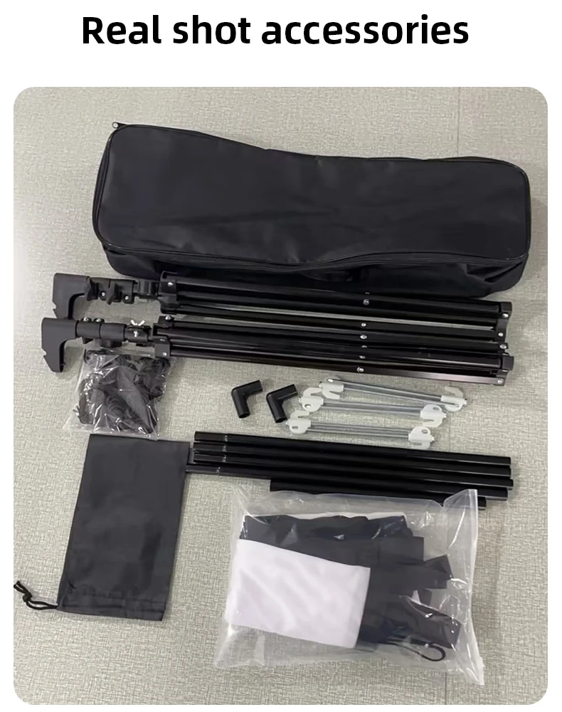 Splicing Double Tripod Fold White No Creases With Carry Bag Front And Back Soft Sided Projection Outdoor Projector Screen