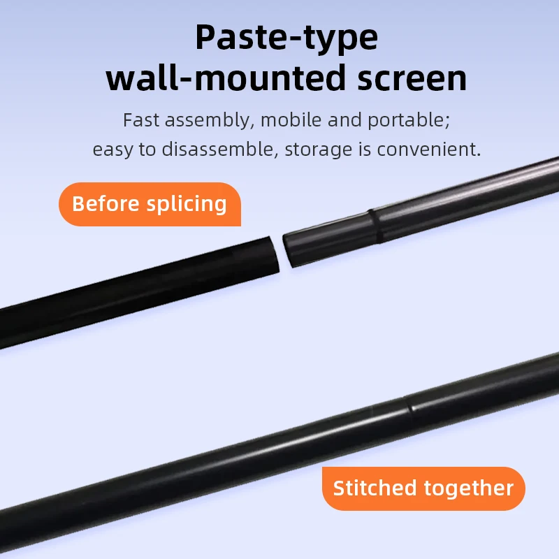 100" 16:9 Tripod Projector Screen with Stand Portable 4K Projection Screen for Home Theater Office Indoor Outdoor Movie Cinema