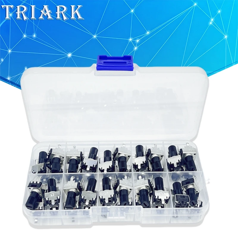 RV09 Kit Vertical 12.5mm Shaft 1K 2K 5K 10K 20K 50K 100K 1M 0932 Adjustable Resistor 9 Type 3Pin Seal Rotary Potentiometer