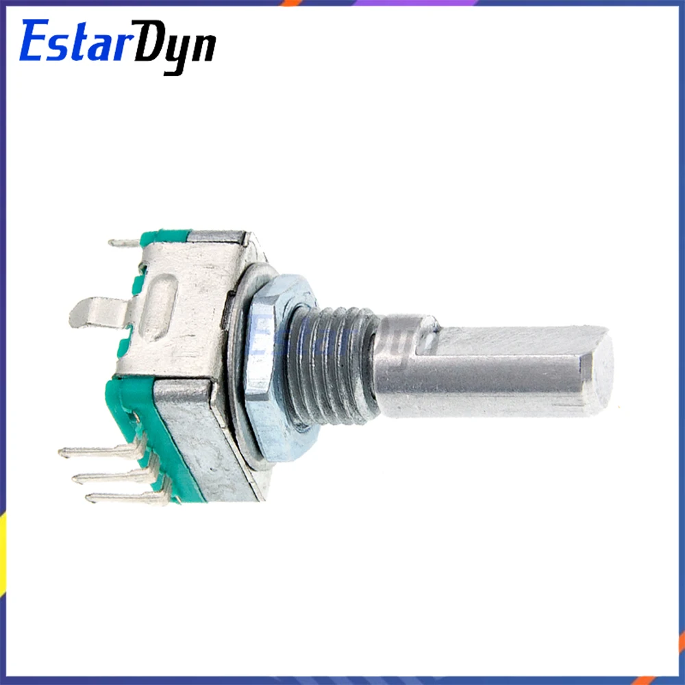 5PCS EC11 Rotary Encoder with Push Switch 5Pin 20mm Shaft - Digital Potentiometer DIY Kits - Original Stock