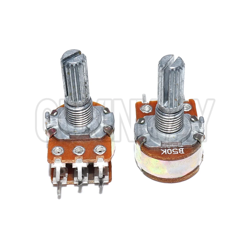 5pcs WH148 20MM 6Pin Dual Potentiometer 1K 2K 5K 10K 20K 50K 100K 250K 1M Ohm Variable Rotary Carbon Film Resistor