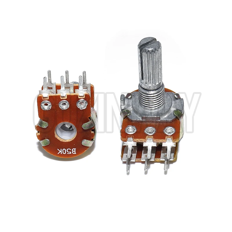 5pcs WH148 20MM 6Pin Dual Potentiometer 1K 2K 5K 10K 20K 50K 100K 250K 1M Ohm Variable Rotary Carbon Film Resistor