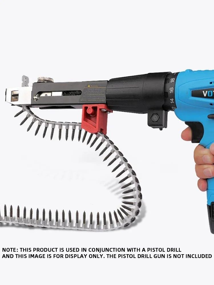 1 Set Chain Screw Gun Head Automatic Nail Gun Electric Batch Woodworking Decoration Rechargeable Screwdriver Self Tapping