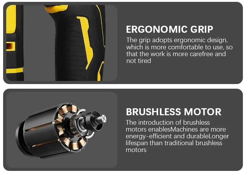 10-30mm Brushless Electric Nail Gun Depth Adjustment Nailer Stapler Cordless Stapler Framing For Dewalt 20V Battery Pin