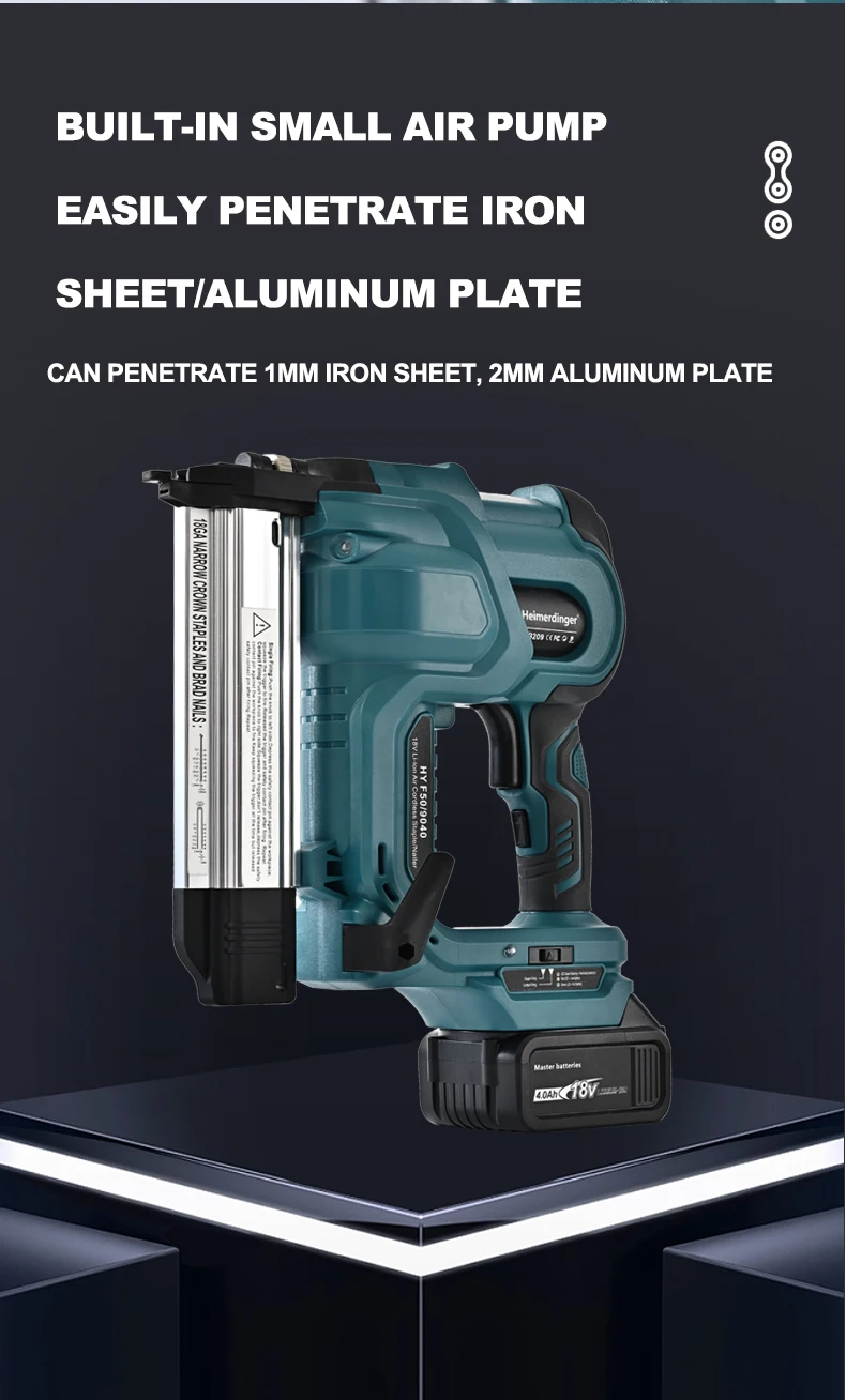 Cordless Nail Gun,18GA 2 in 1 Nailer/Stapler Gun Compatible with Makita Battery,2 Mode with 500 Staples, 500 Nails(No Battery)