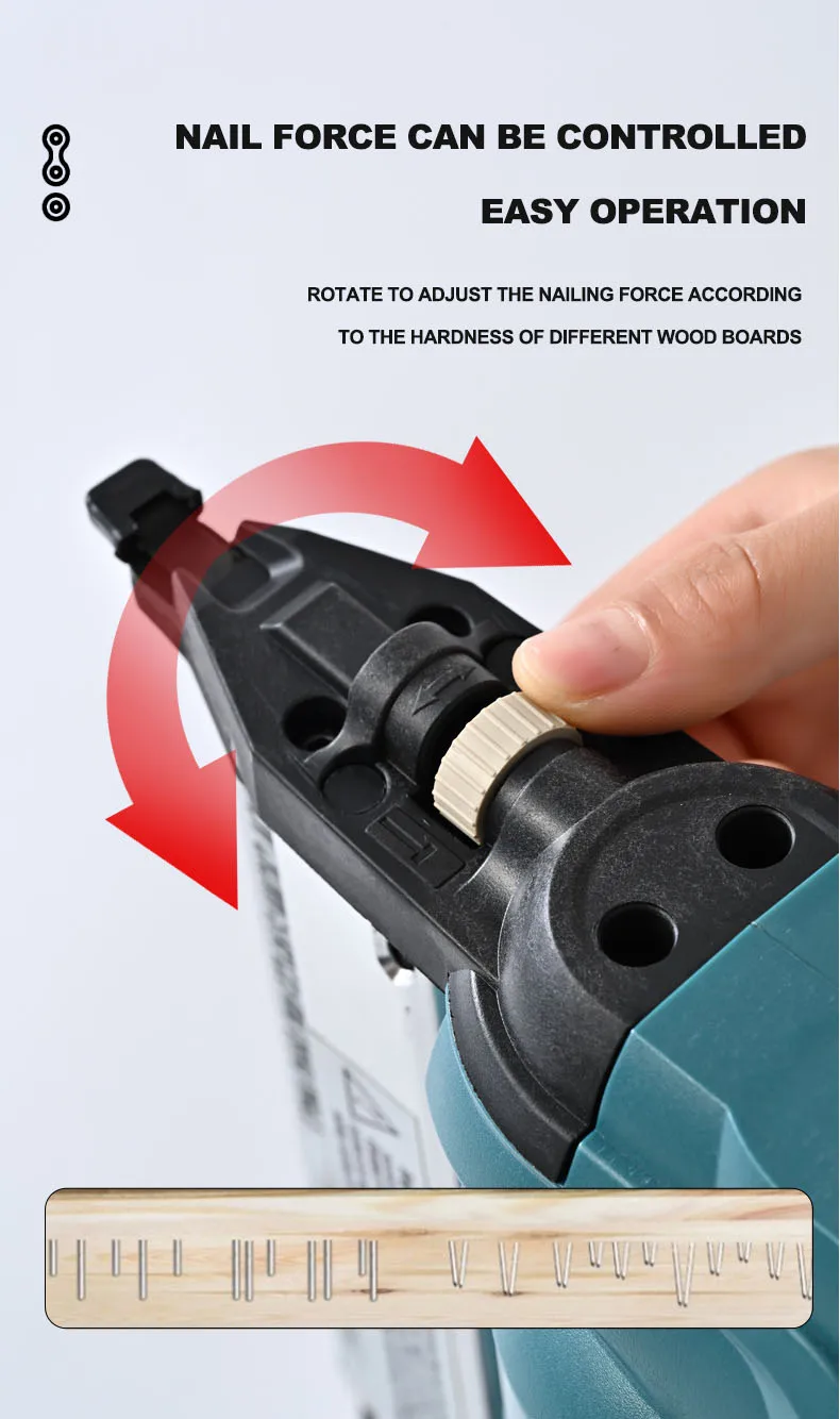 Cordless Nail Gun,18GA 2 in 1 Nailer/Stapler Gun Compatible with Makita Battery,2 Mode with 500 Staples, 500 Nails(No Battery)