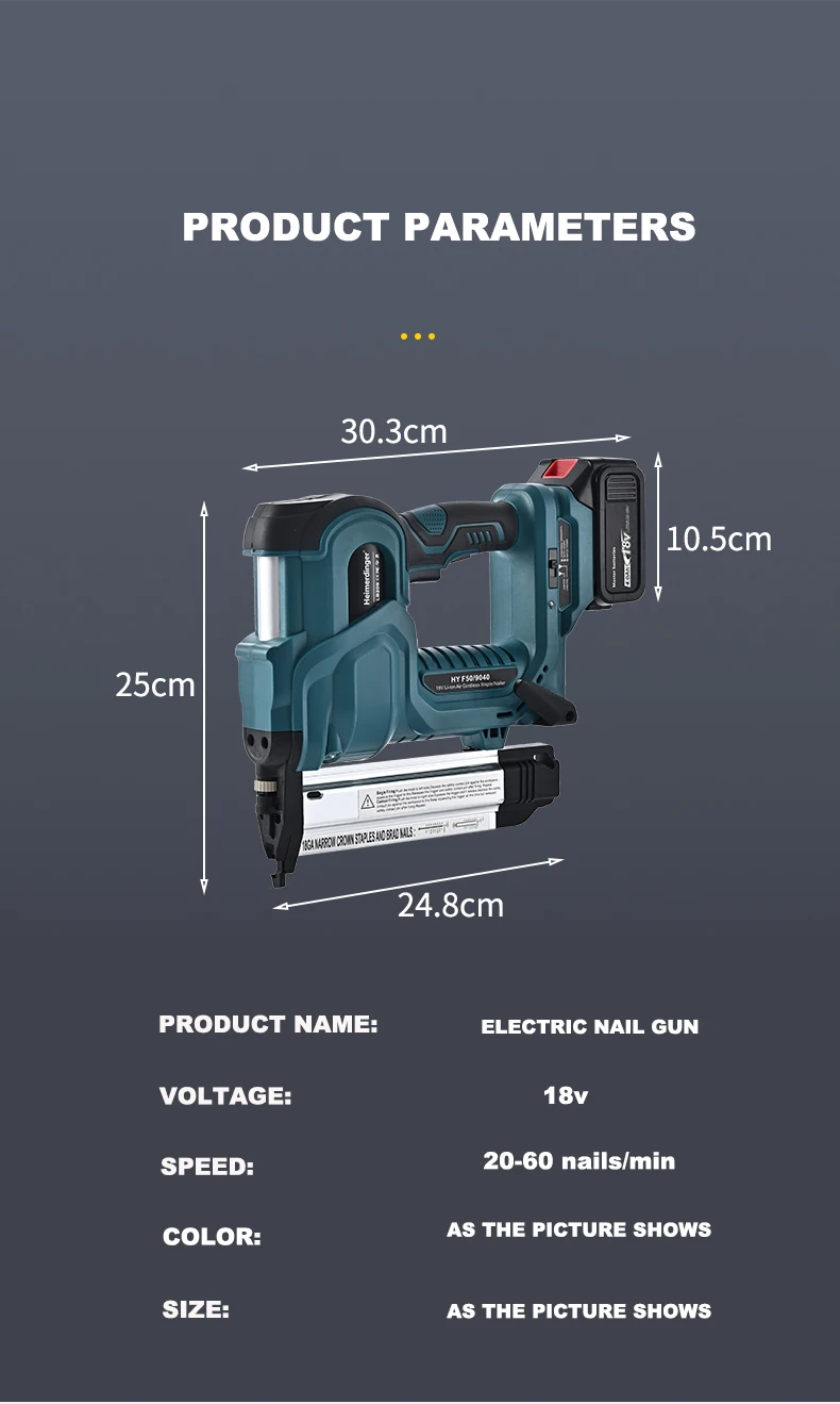 Cordless Nail Gun,18GA 2 in 1 Nailer/Stapler Gun Compatible with Makita Battery,2 Mode with 500 Staples, 500 Nails(No Battery)
