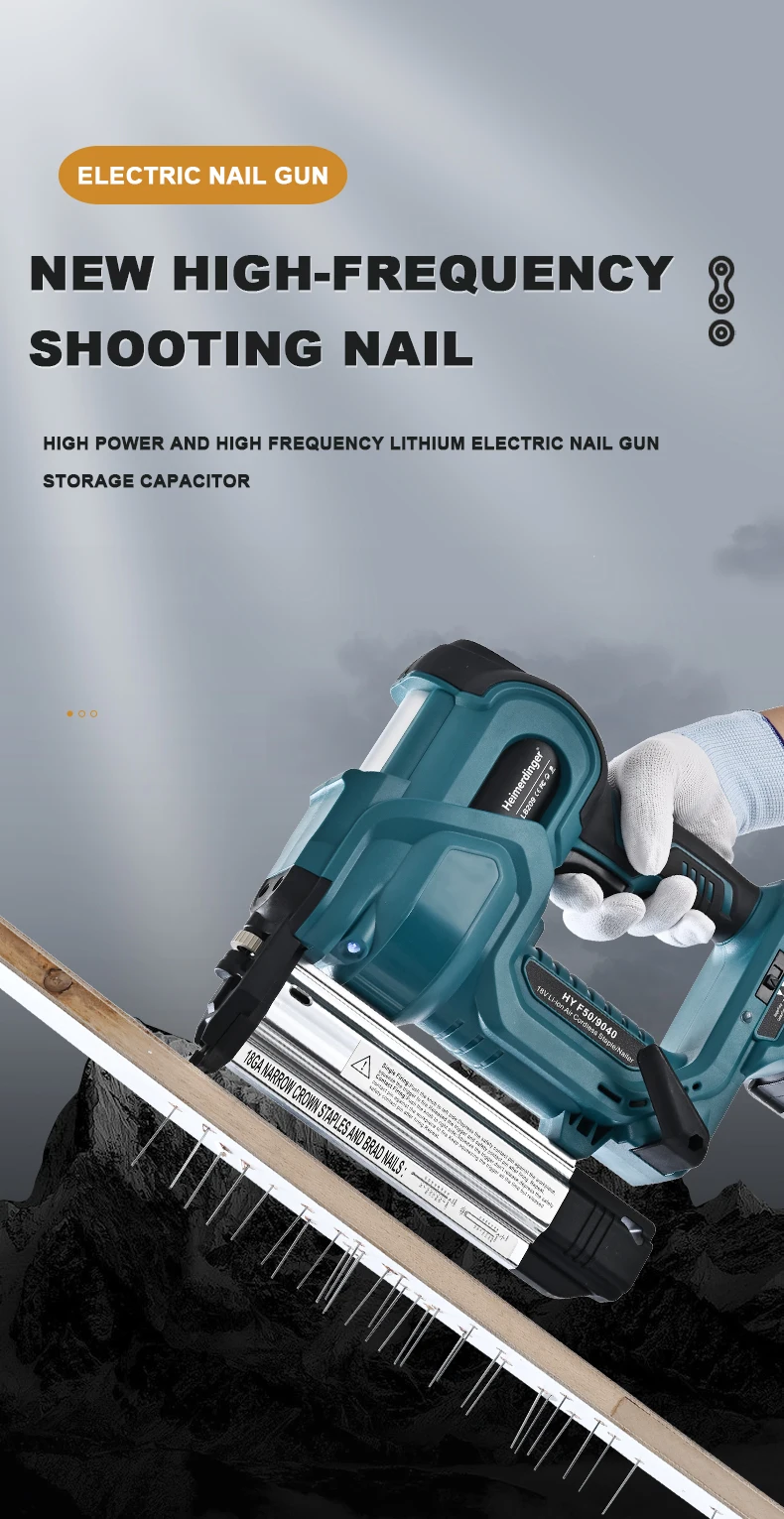 Cordless Nail Gun,18GA 2 in 1 Nailer/Stapler Gun Compatible with Makita Battery,2 Mode with 500 Staples, 500 Nails(No Battery)