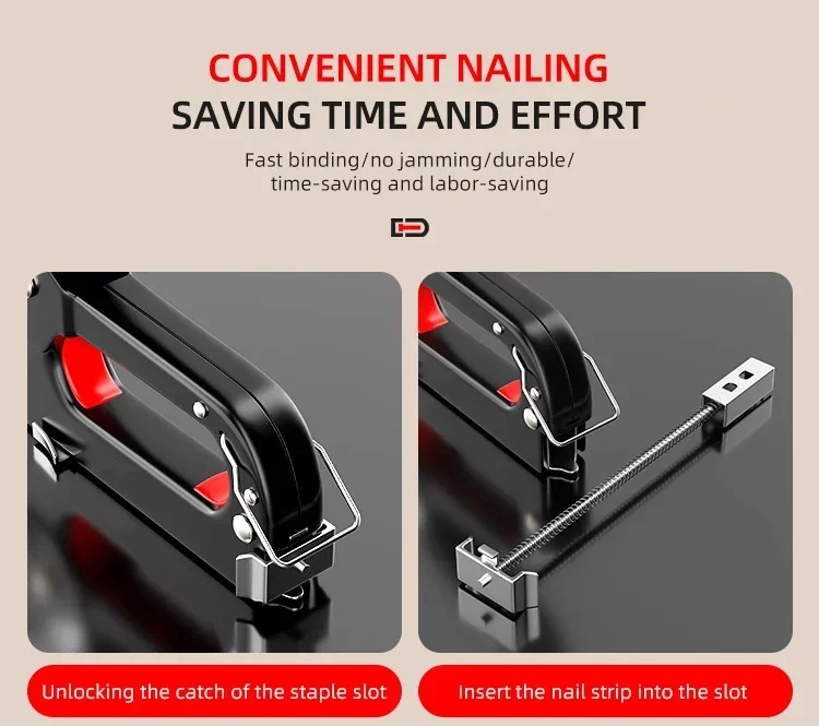 Manual Nailing Gun Light Duty Home Use Code Nailing Gun Air Nail Woodworking Special Direct Staple Book Carpentry Tools U/T/N
