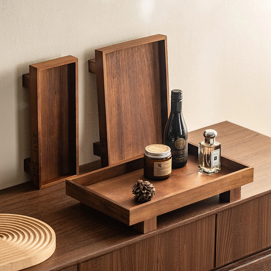 Japanese Style Wooden Tray Gongfu Tea Tray Tea Ceremony Accessories Restaurant Coffee Storage Tray