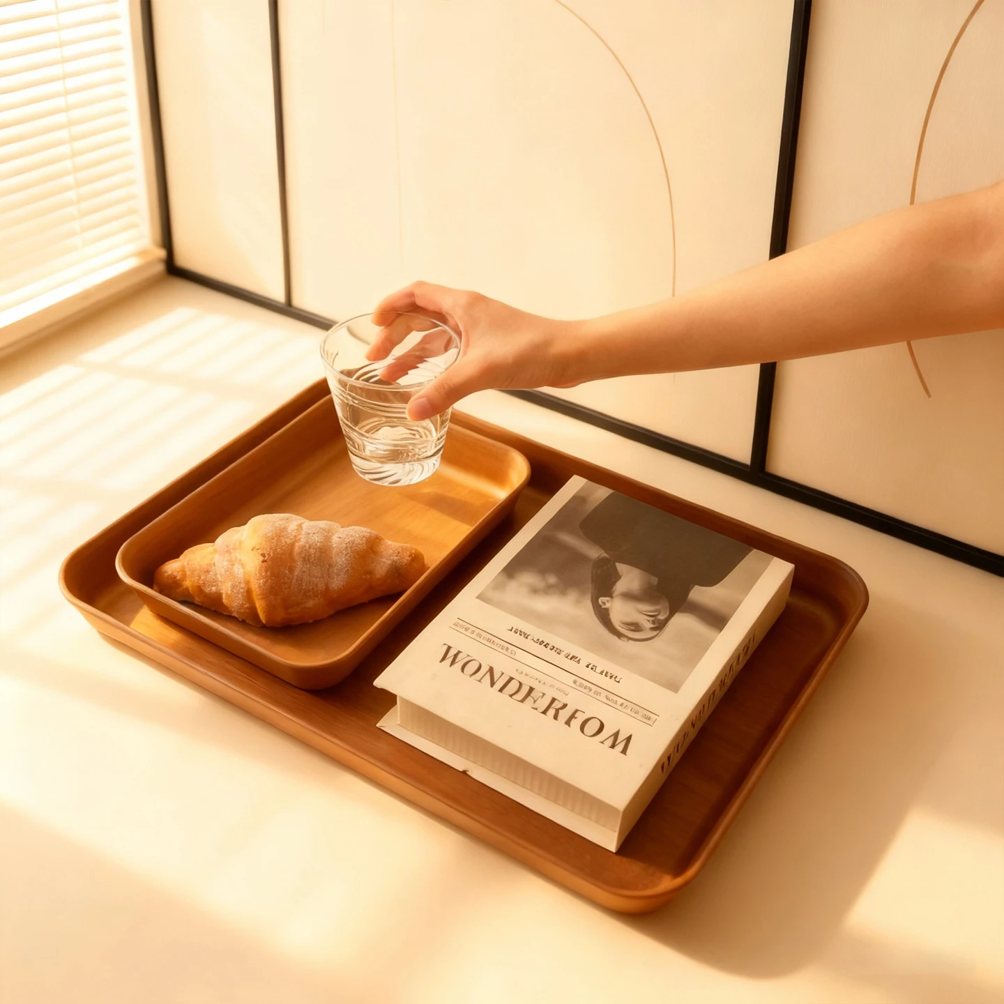 Deepen Plastic Storage Tray Multi-functional Rectangular Fruit Tray Cake Dessert Plate Kitchen Organizer Food Serving Tray