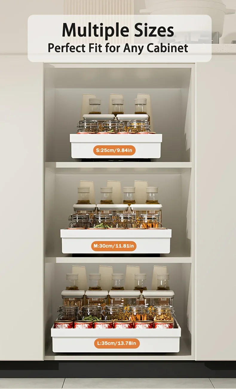 No-Drill Magic Tray Heavy-duty Slide-out Organizer for Cabinets/sinks. Easy Install, Huge Space Saver! Perfect for Tiny Homes
