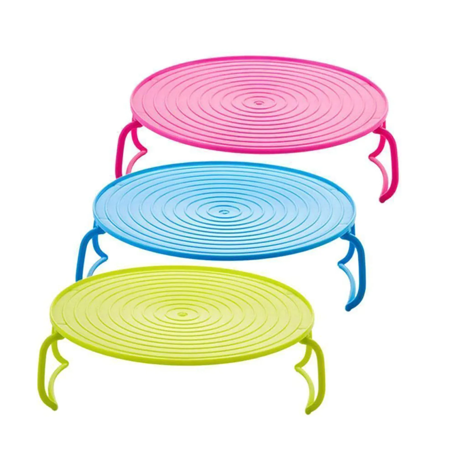Multifunction Insulated Heating Tray Rack Plastic Kitchen Gadgets Microwave Steaming Rack Kitchen Storage Rack