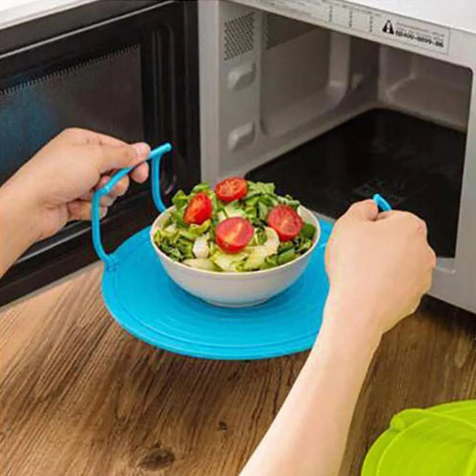 Multifunction Insulated Heating Tray Rack Plastic Kitchen Gadgets Microwave Steaming Rack Kitchen Storage Rack