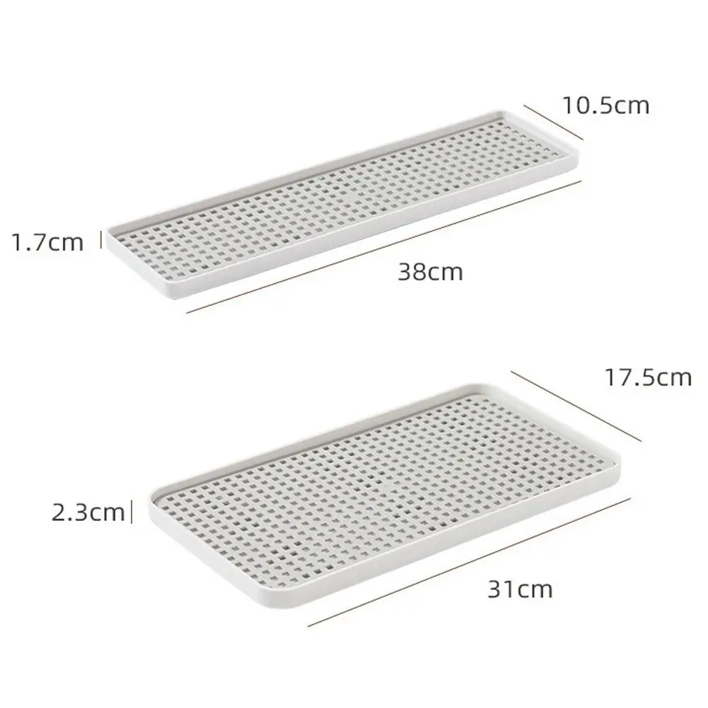 Hot Fruit Dryer Tray Tableware Plastic Dish Drainer Rectangle Double-Layer Tea Tray Kitchen Organizer