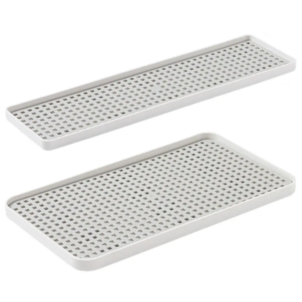 Hot Fruit Dryer Tray Tableware Plastic Dish Drainer Rectangle Double-Layer Tea Tray Kitchen Organizer