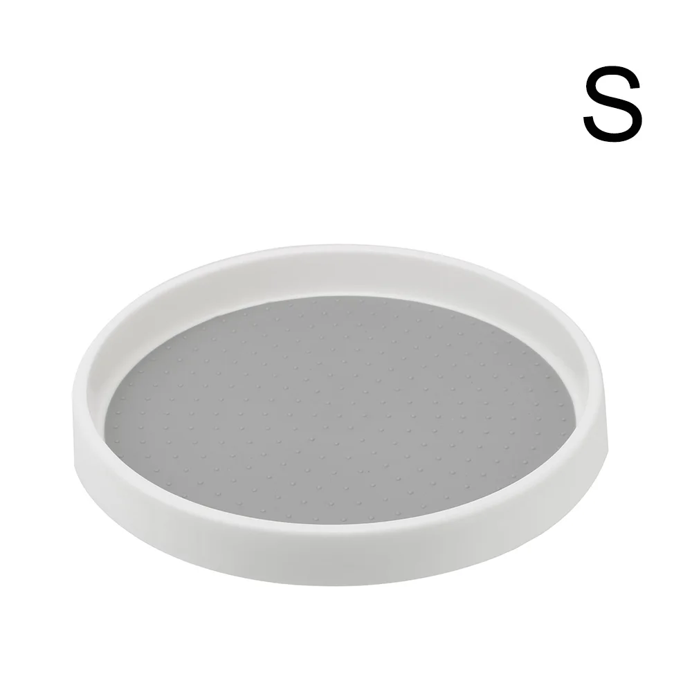 Rotating Organizer Pantry Cabinet Turntable Kitchen Storage Tray Condiment Storage Rack 2 Tier Round Shelf Spice Rack