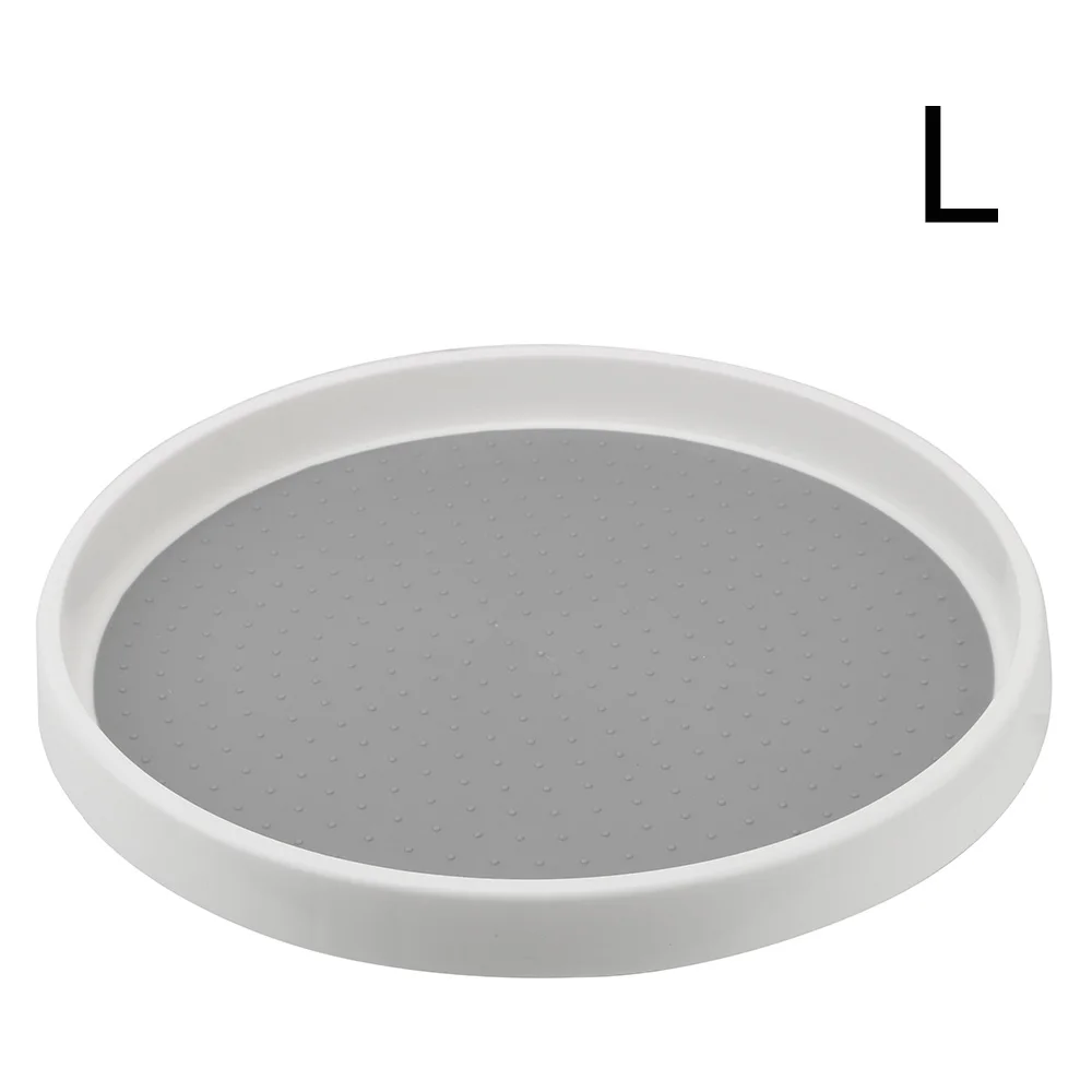 Rotating Organizer Pantry Cabinet Turntable Kitchen Storage Tray Condiment Storage Rack 2 Tier Round Shelf Spice Rack