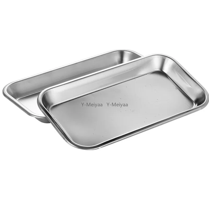 1/2/5pcs Stainless Steel Kitchen Tray Storage Tray Dental Medical Tool Nail Tattoo Dental Medical Tray Dish Jewelry Storage