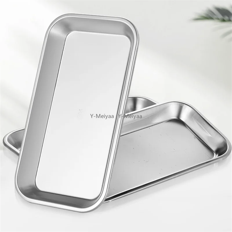 1/2/5pcs Stainless Steel Kitchen Tray Storage Tray Dental Medical Tool Nail Tattoo Dental Medical Tray Dish Jewelry Storage