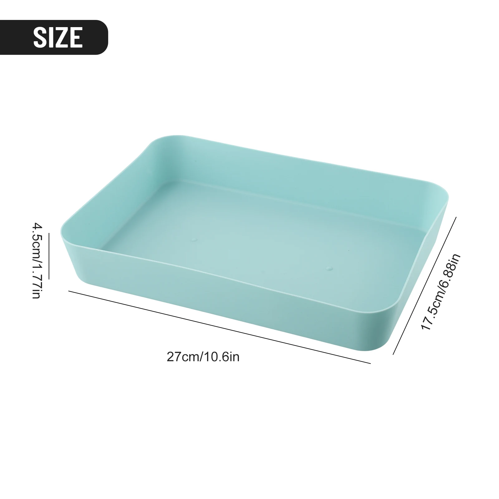 Dark Blue Pink Light Blue Large Capacity Storage Storage Box Small Box Plastic Material Clearer Classification Kitchen Drawer