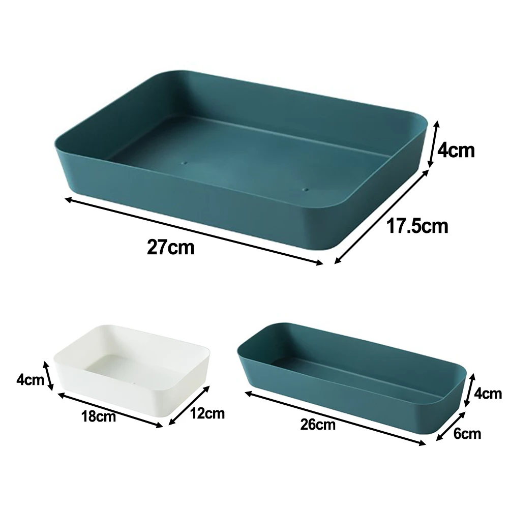 Dark Blue Pink Light Blue Large Capacity Storage Storage Box Small Box Plastic Material Clearer Classification Kitchen Drawer