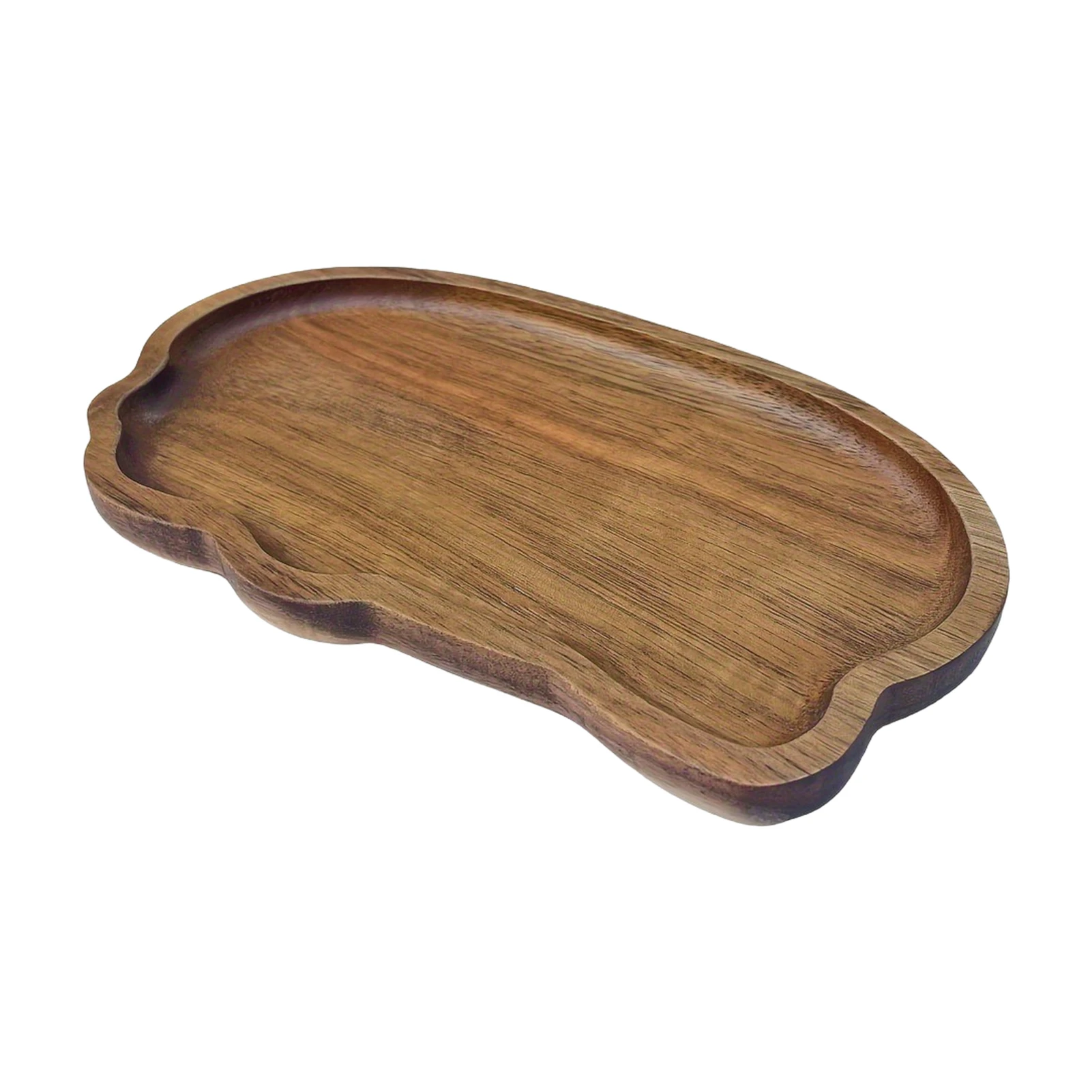 Japanese Style Storage Tray Irregular Cloud Shaped Wooden Tray For Bread Dessert Cake Coffee Tea Cup Household Organizer Plate
