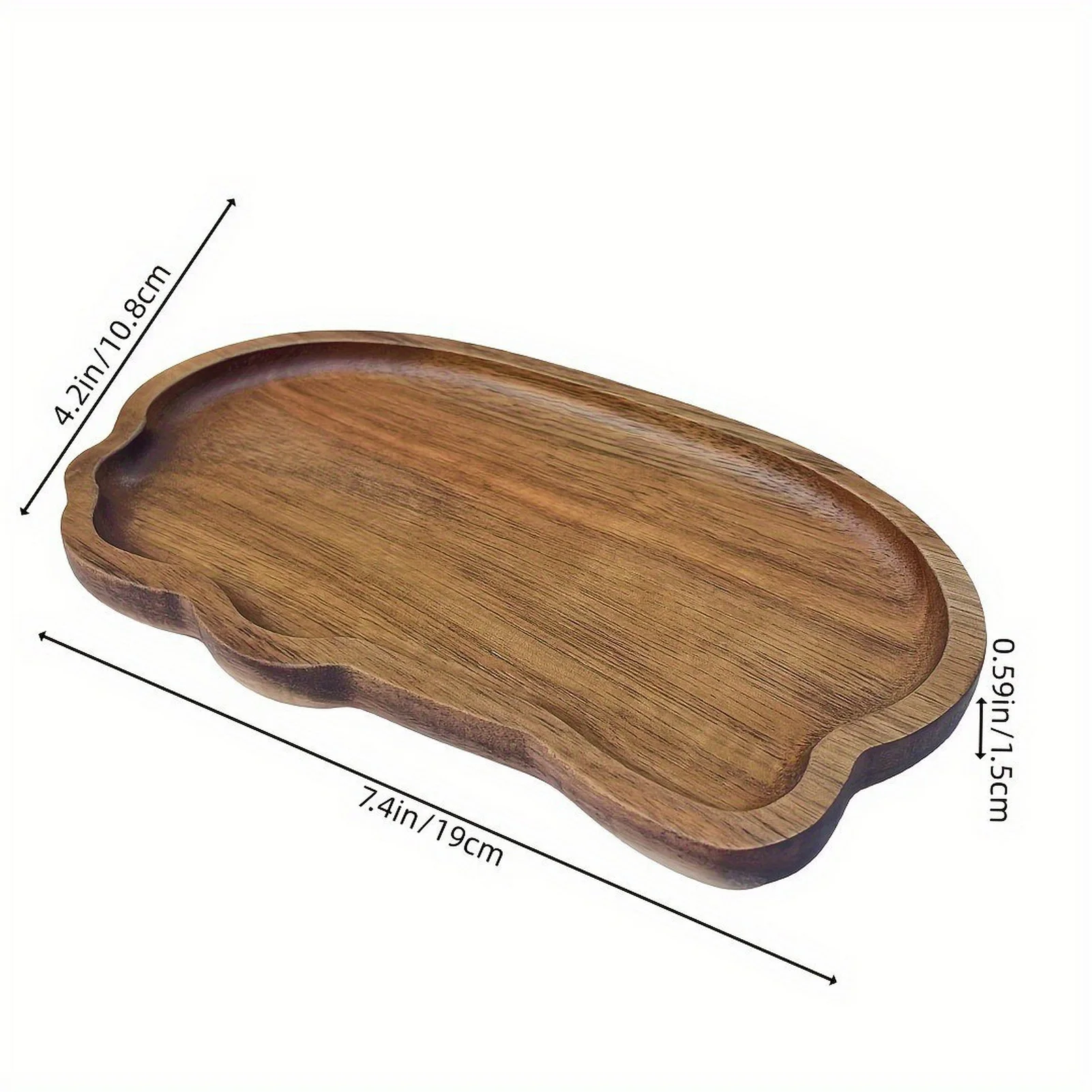 Japanese Style Storage Tray Irregular Cloud Shaped Wooden Tray For Bread Dessert Cake Coffee Tea Cup Household Organizer Plate