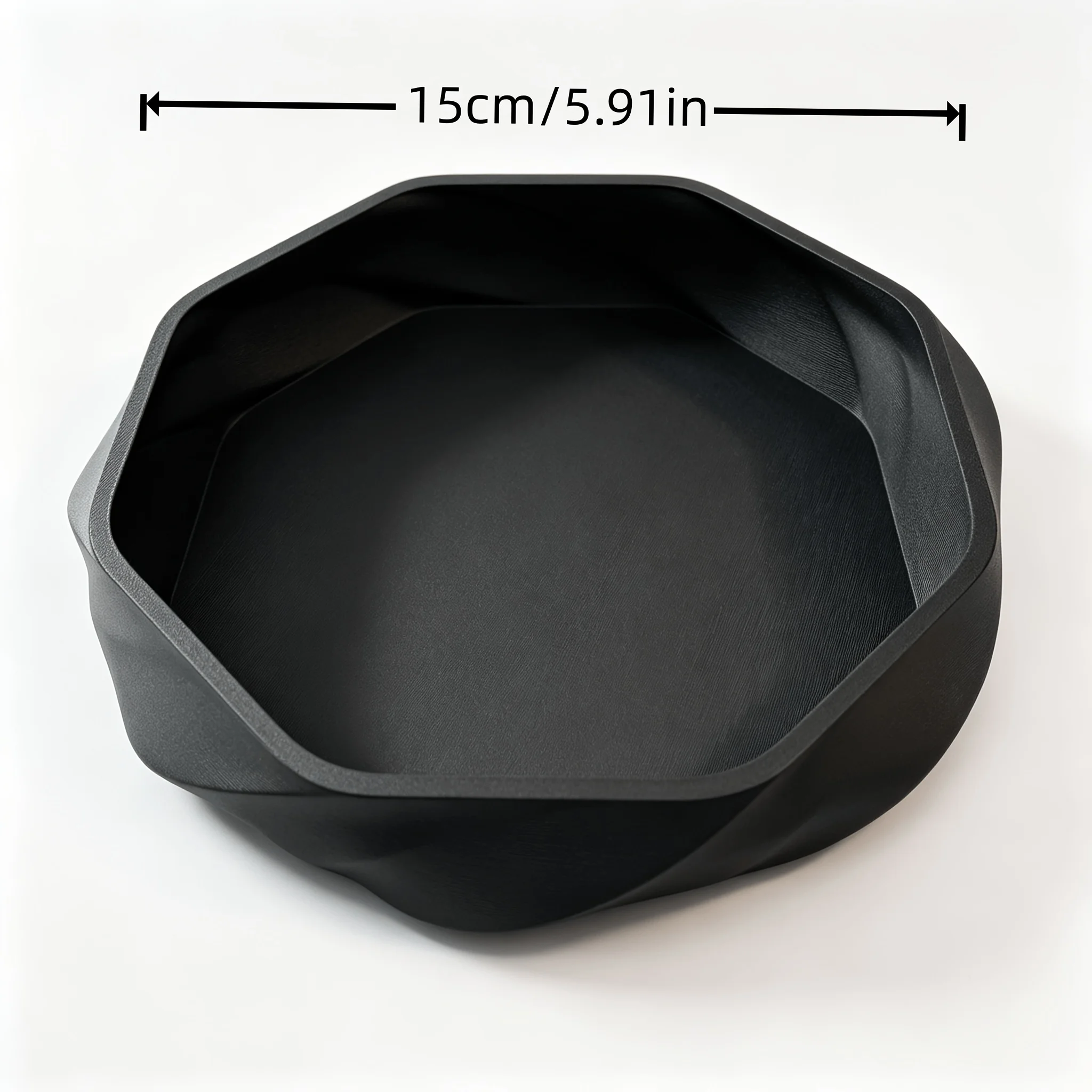 1Pc Matte PLA Swirl Tray, 3D Printed Decor Storage Dish, Multi-purpose Desktop Organizer for Keys, Jewelry and Small Trinkets