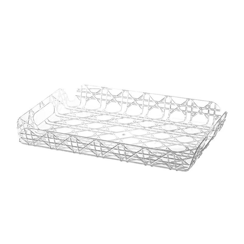 Household Rectangular Storage Tray Cup Water Cup Storage Tea Tray Light Luxury High-end High Aesthetic Tea Set Home Decoration