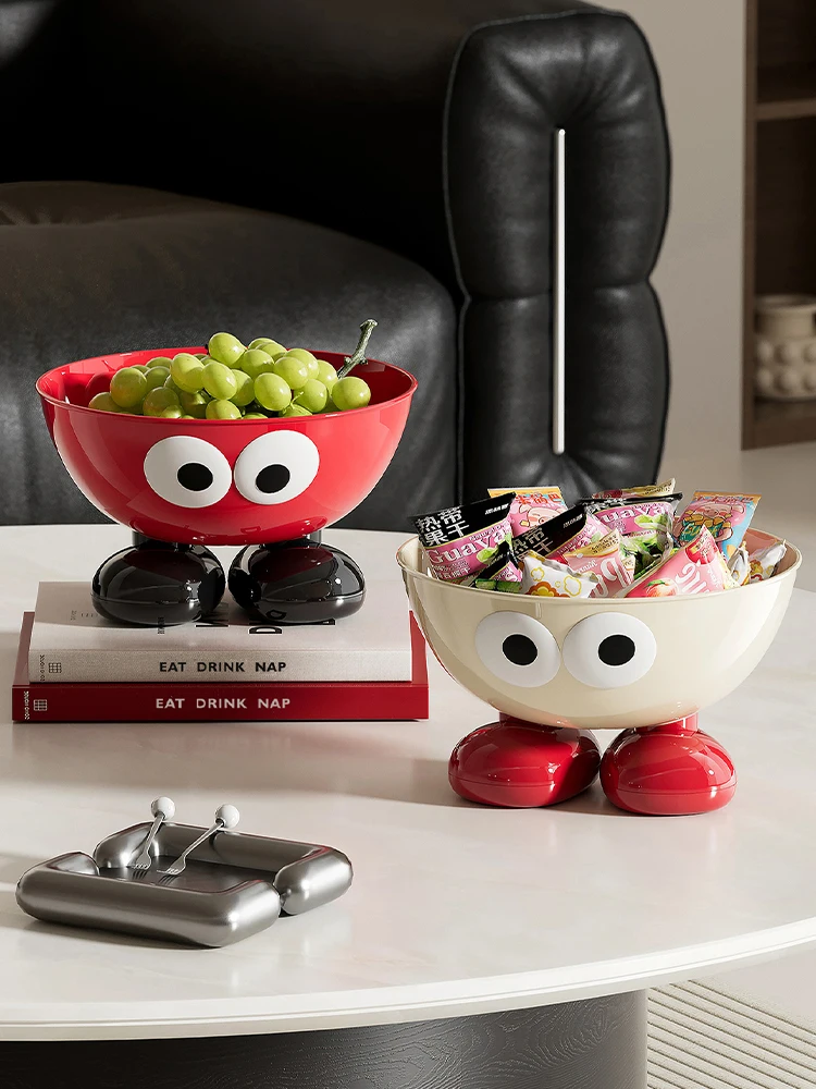 Uforu Food Grade Fruit Bowl Large Capacity Detachable Snack Container Cute Creative Fruit Tray for Kitchen Countertop