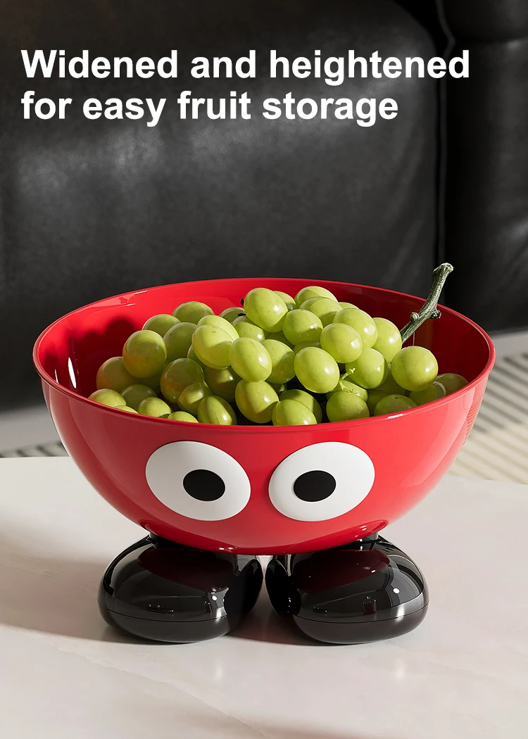 Uforu Food Grade Fruit Bowl Large Capacity Detachable Snack Container Cute Creative Fruit Tray for Kitchen Countertop