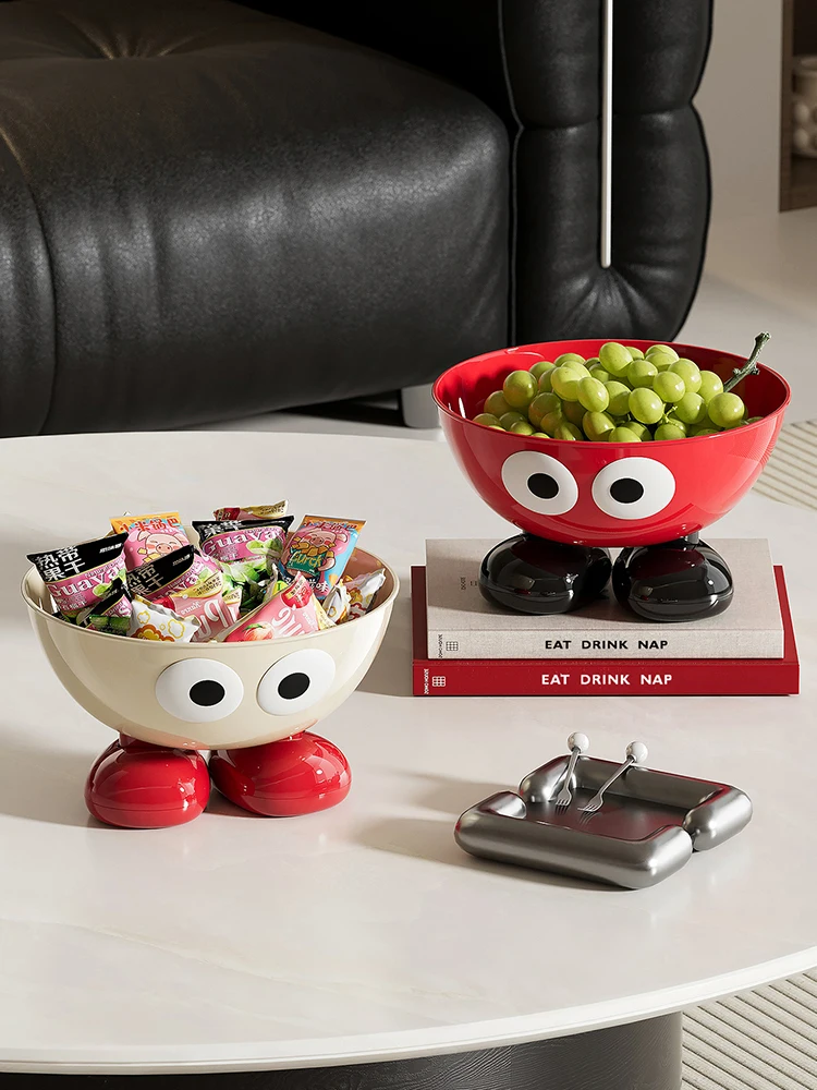 Uforu Food Grade Fruit Bowl Large Capacity Detachable Snack Container Cute Creative Fruit Tray for Kitchen Countertop