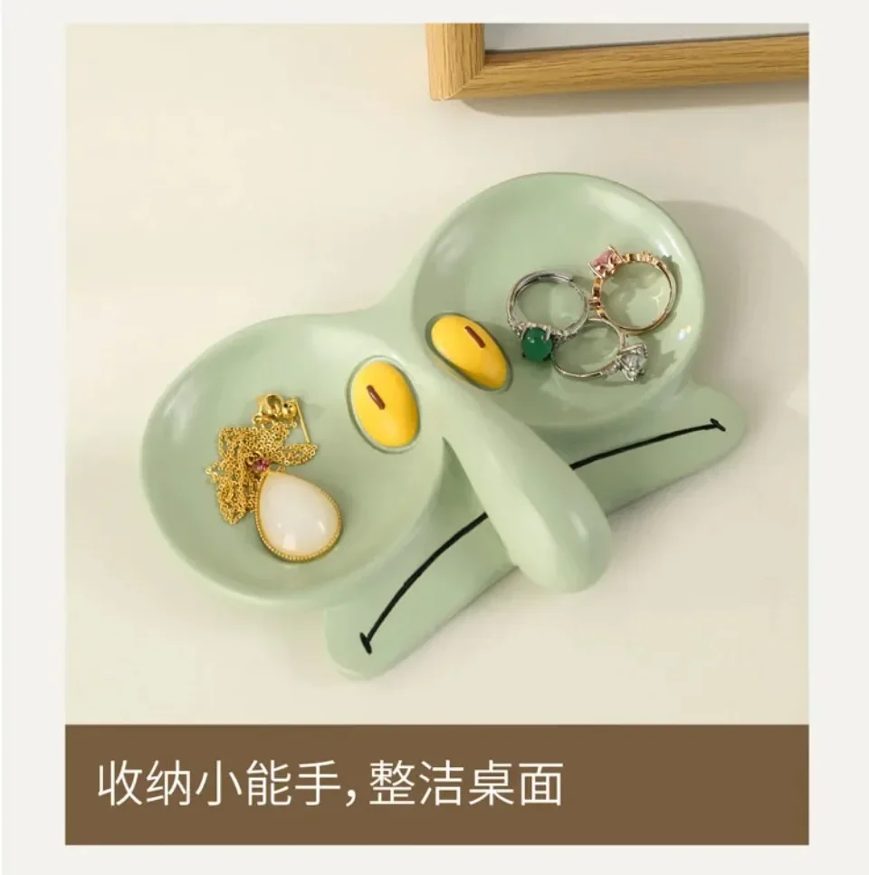Cartoon Tray Sponges Baby Octopus Brother Glasses Frame Jewelry Box Storage Tray Decoration Cute Office Desktop Decorative Tray