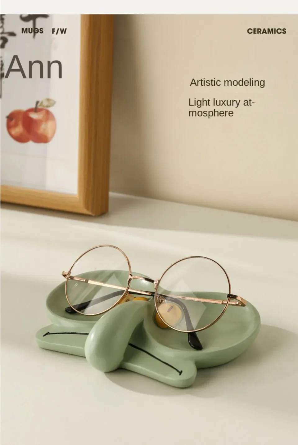 Cartoon Tray Sponges Baby Octopus Brother Glasses Frame Jewelry Box Storage Tray Decoration Cute Office Desktop Decorative Tray