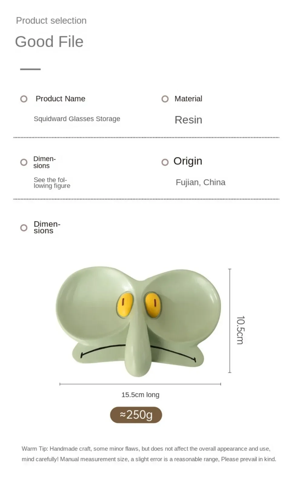 Cartoon Tray Sponges Baby Octopus Brother Glasses Frame Jewelry Box Storage Tray Decoration Cute Office Desktop Decorative Tray