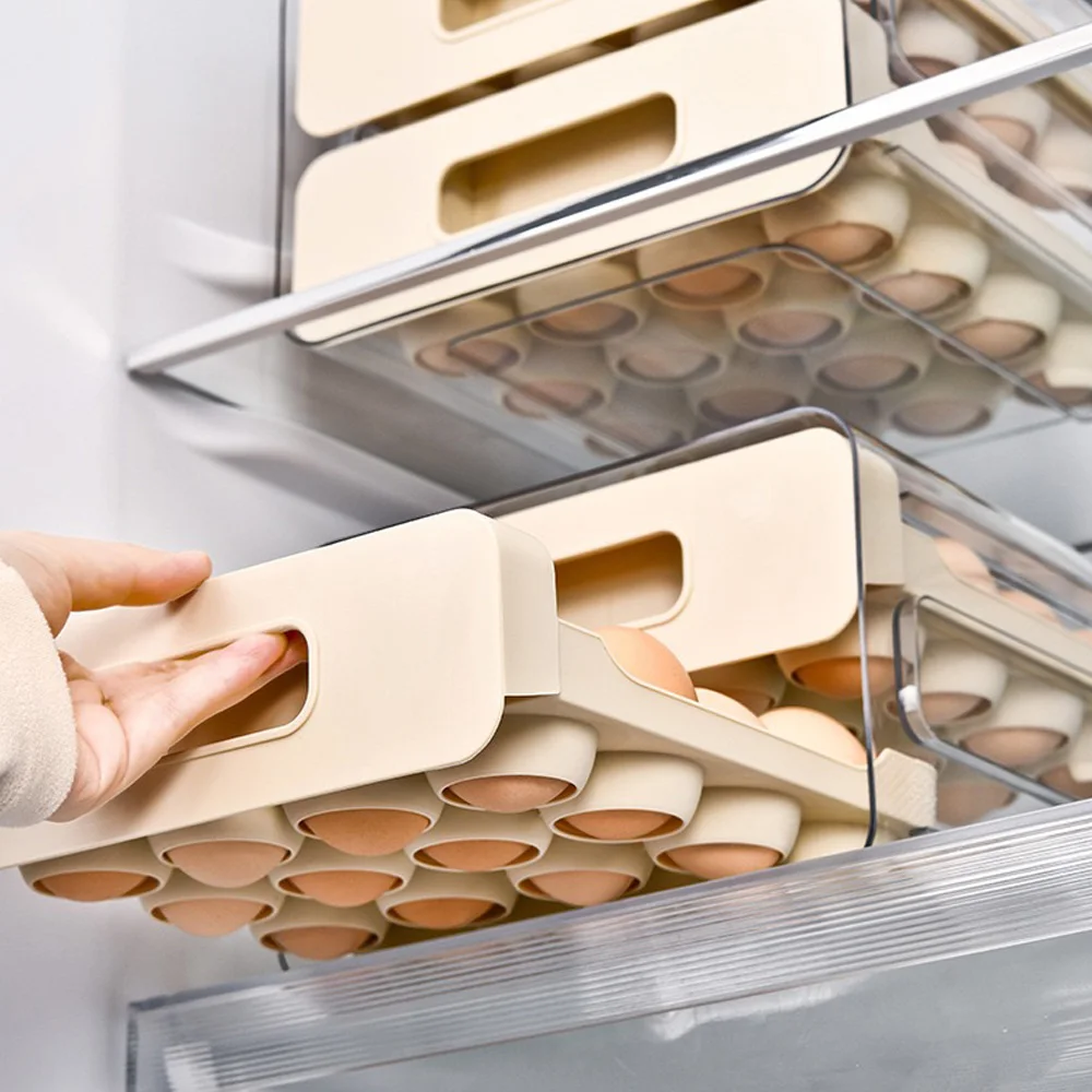 Multi Layer Drawer Egg Storage Container, Kitchen Refrigerator Special Egg Organizer Rack