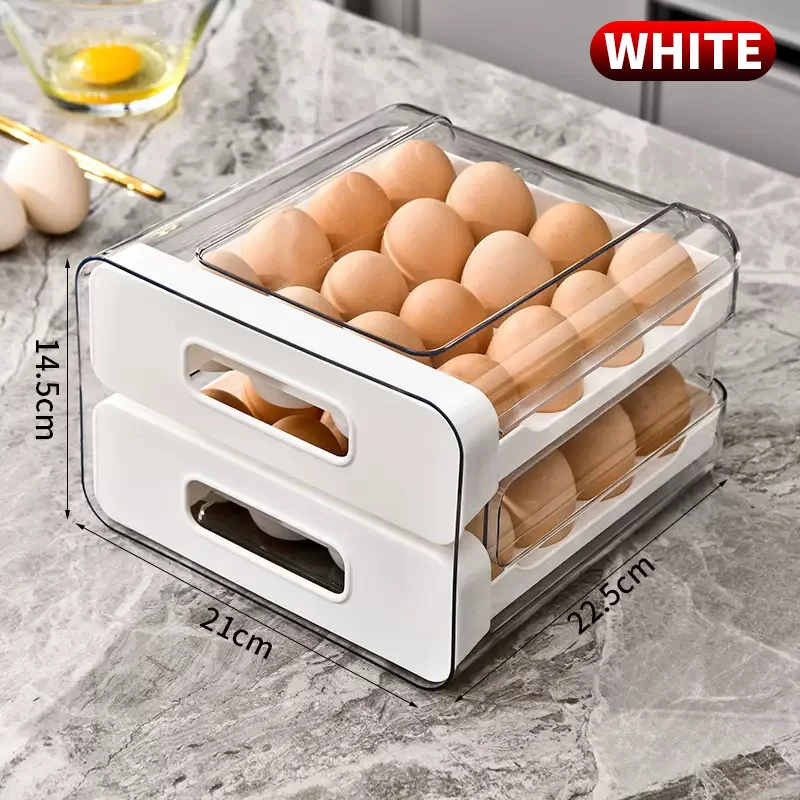 Multi Layer Drawer Egg Storage Container, Kitchen Refrigerator Special Egg Organizer Rack