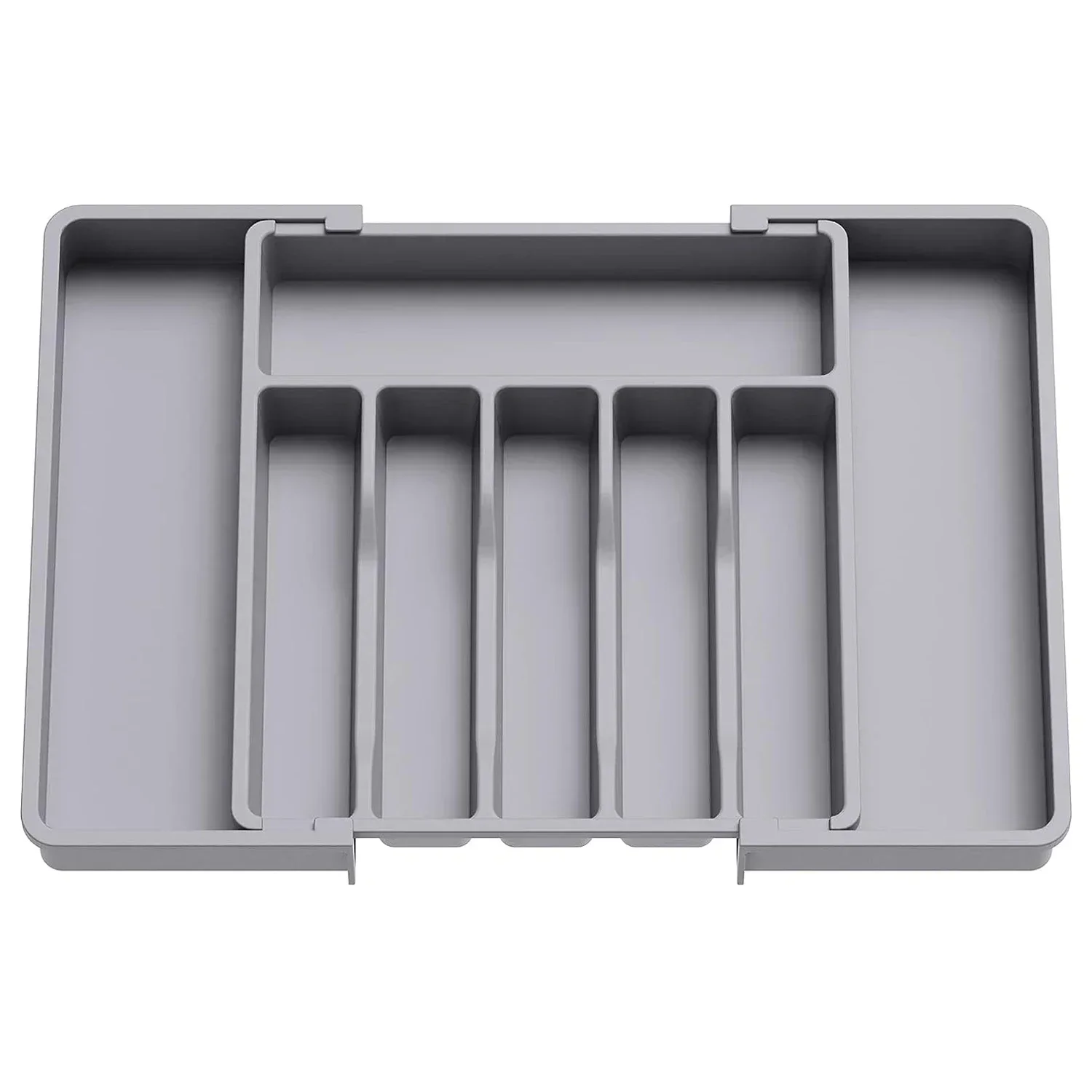 1Pc Silverware Drawer Organizer Expandable Adjustable Plastic Utensil Tray Cutlery Flatware Holder for Kitchen Drawer Storage