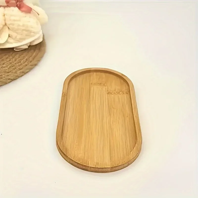 Storage Tray Bamboo Tea Cup Mat Jewelry Storage Rack Succulent Tray DIY Coaster Home Bathroom Kitchen Storage Trays