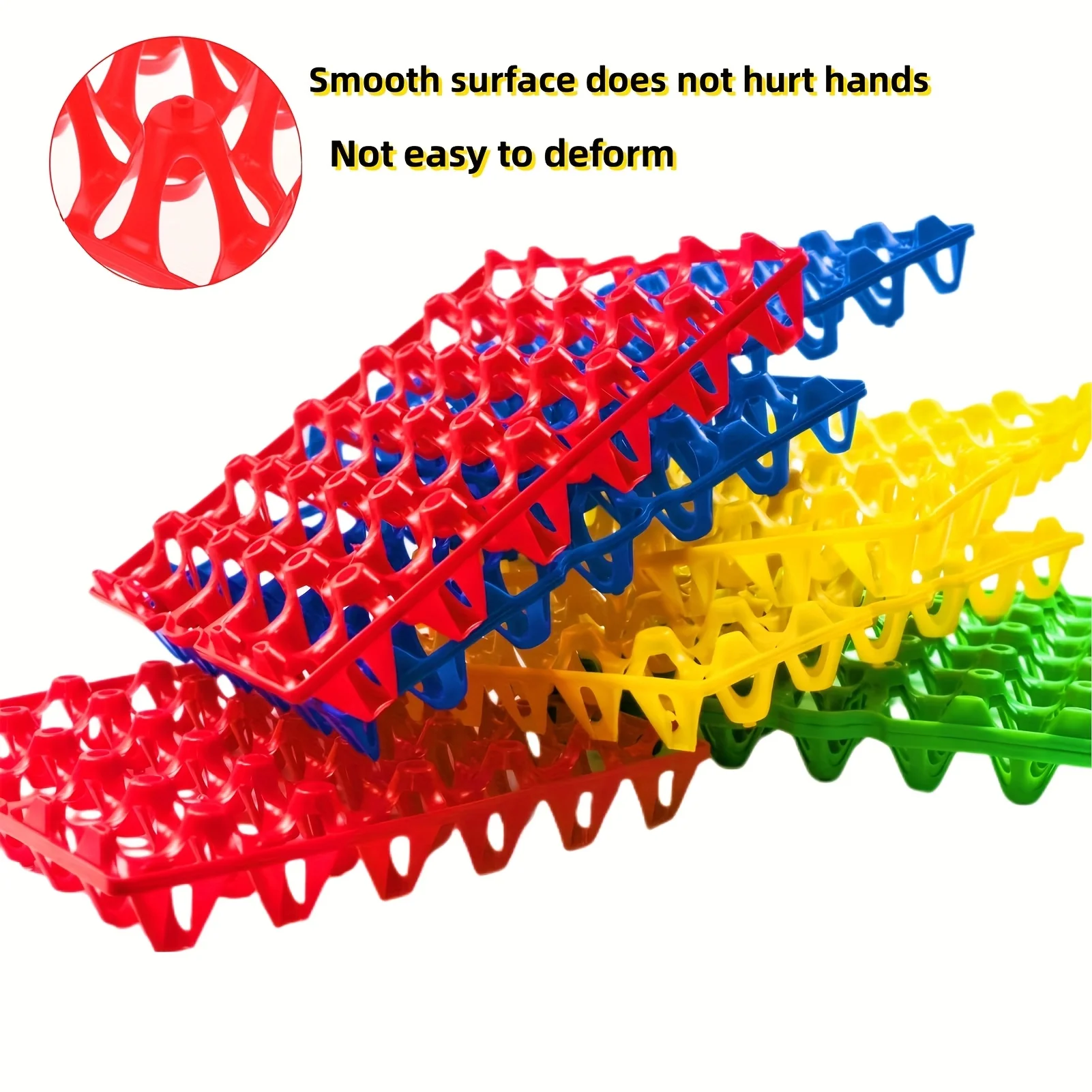 Bulk Egg Cartons, Plastic Egg Trays, Plastic Egg Boxes for Home Chicken Farmers, Stackable Egg Boxes, Can Hold 30 Eggs, Perfect for Storing, Sorting, and Transporting Eggs